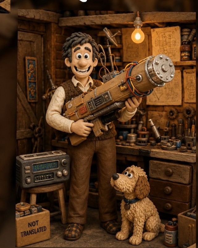 Фото в стиле пластилиновой анимации Aardman
