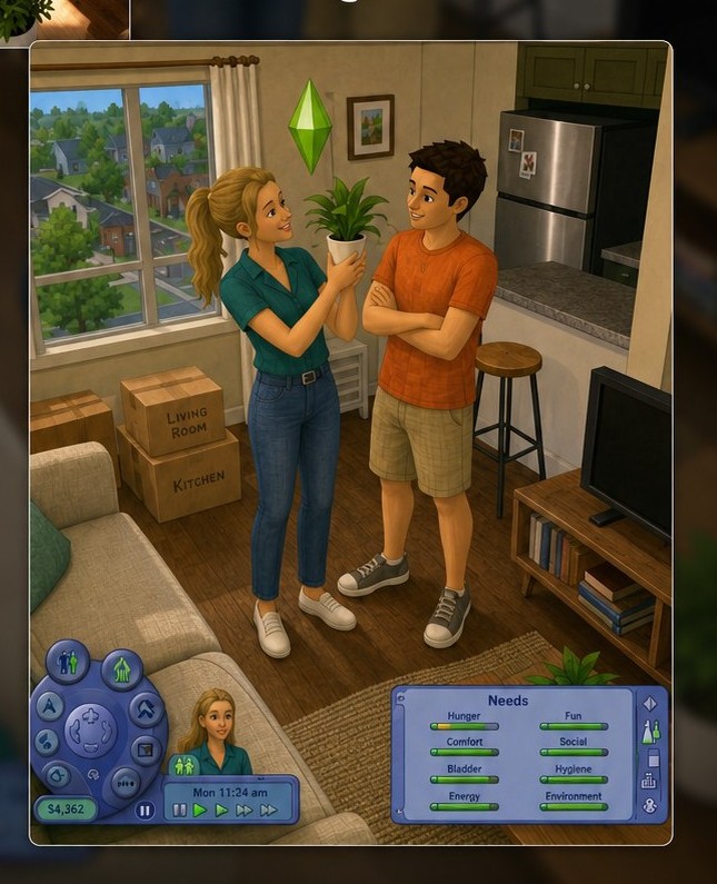 Фото в стиле The Sims