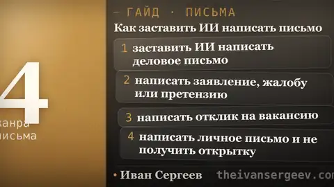 Превью статьи «Как заставить ИИ написать письмо: деловое, жалобу, отклик»