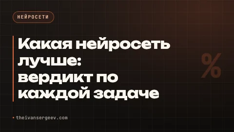 Превью статьи «Какая нейросеть лучше в 2026: 6 задач, Opus 5, GPT, Gemini»