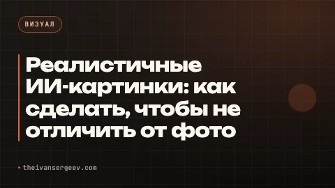 Превью статьи «Реалистичные ИИ-картинки: как сделать, чтобы не отличить от фото»