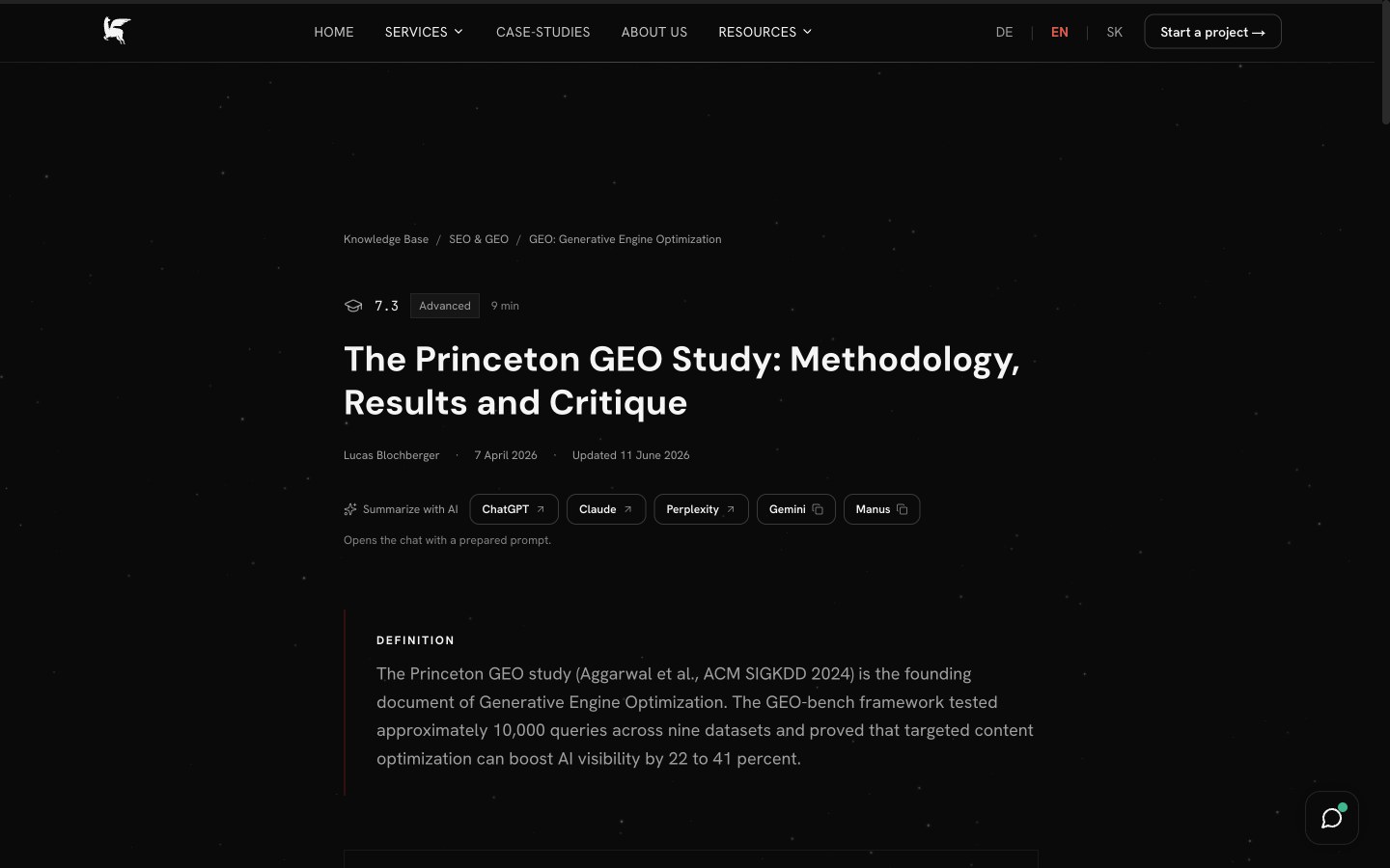 Независимый критический разбор Princeton GEO paper на blckalpaca.at: методология и ограничения исследования