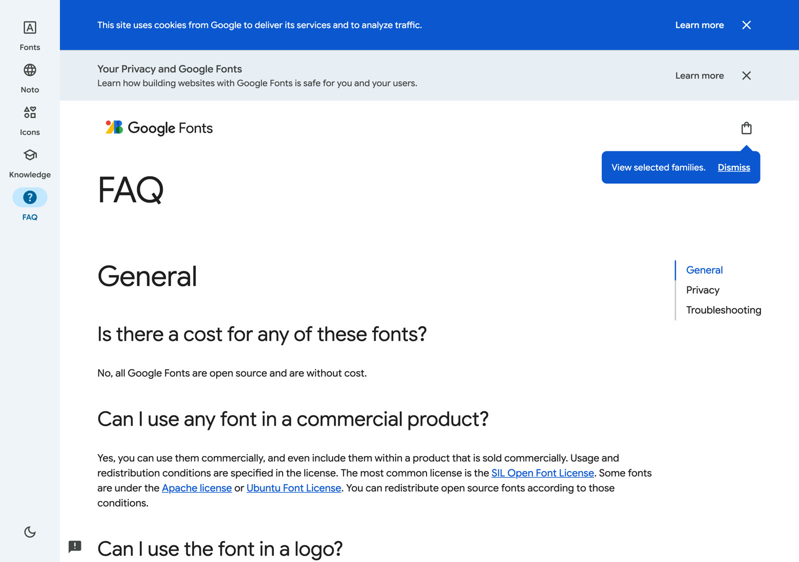 Официальный FAQ Google Fonts про использование шрифтов в логотипе и коммерческих продуктах