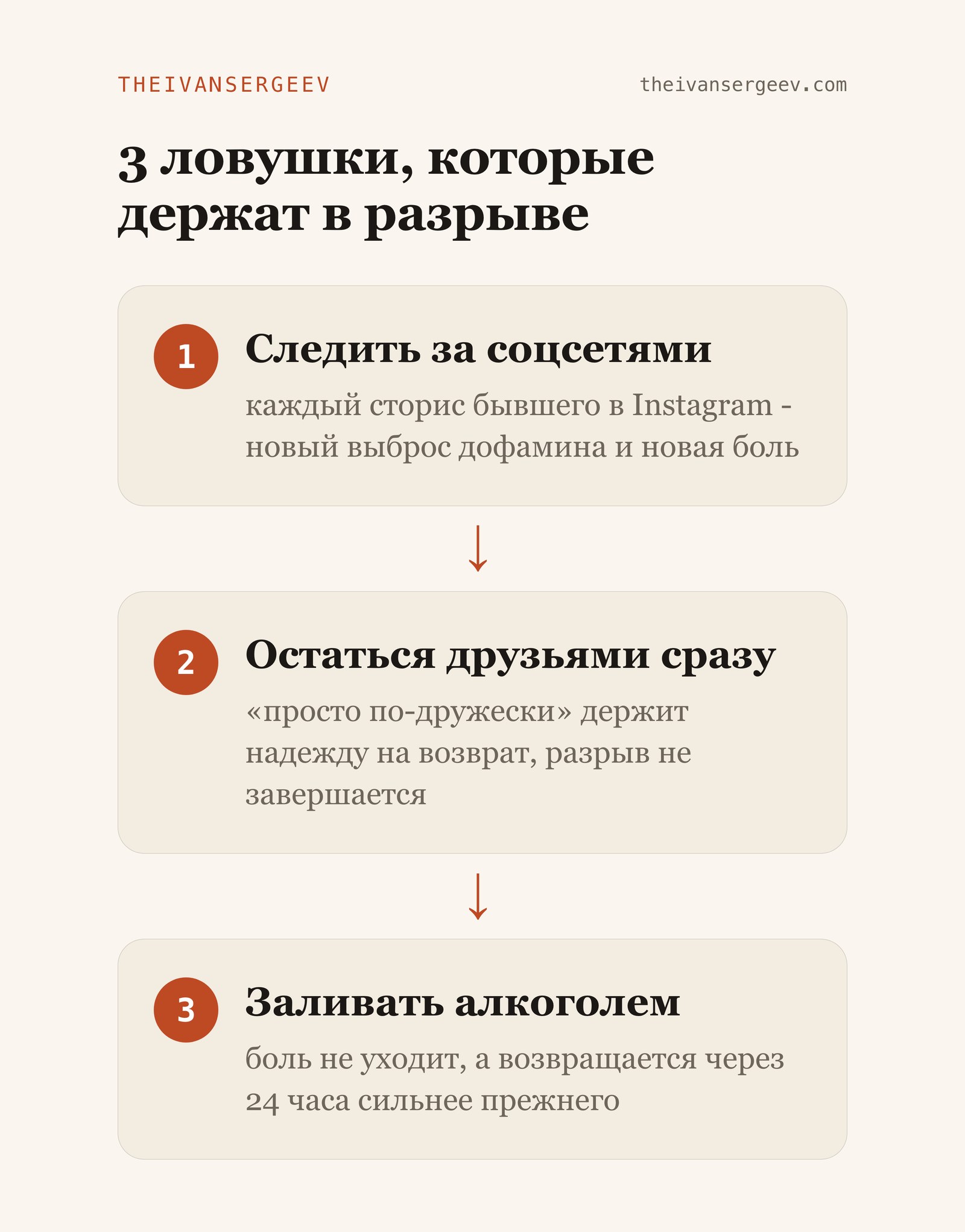 3 ловушки, которые держат в разрыве: соцсети бывшего, дружба сразу, алкоголь