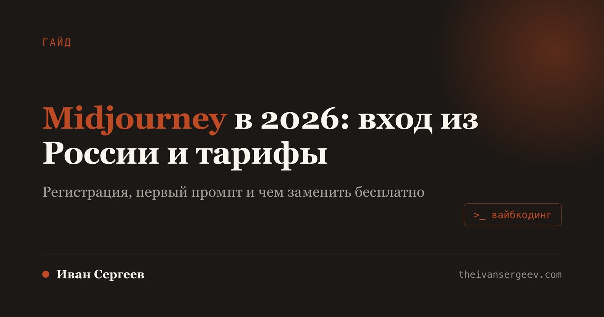Midjourney в 2026: вход из России, тарифы V8.2 и чем заменить