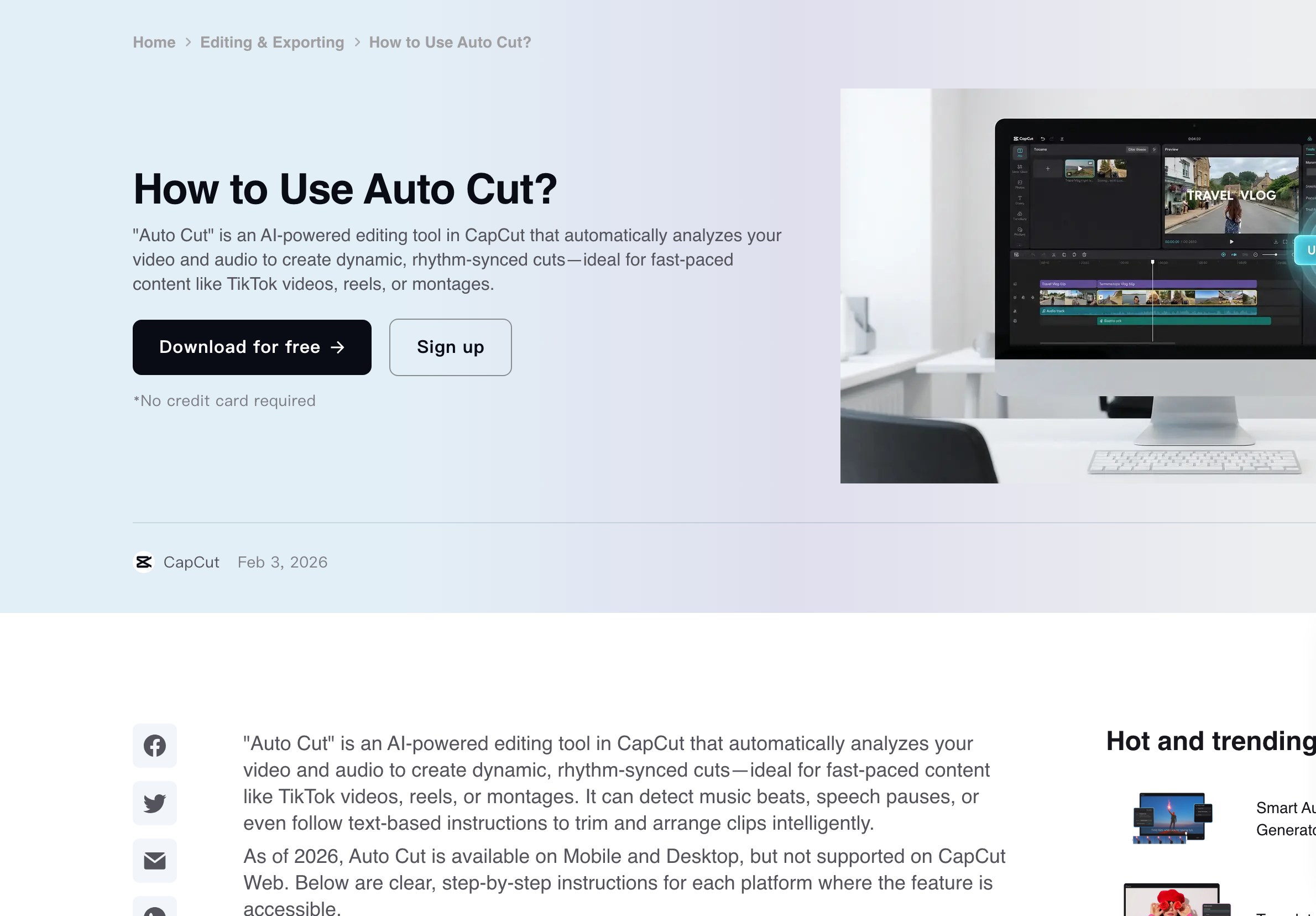 CapCut Auto Cut в интерфейсе редактора: синхронные нарезки по ритму на таймлайне