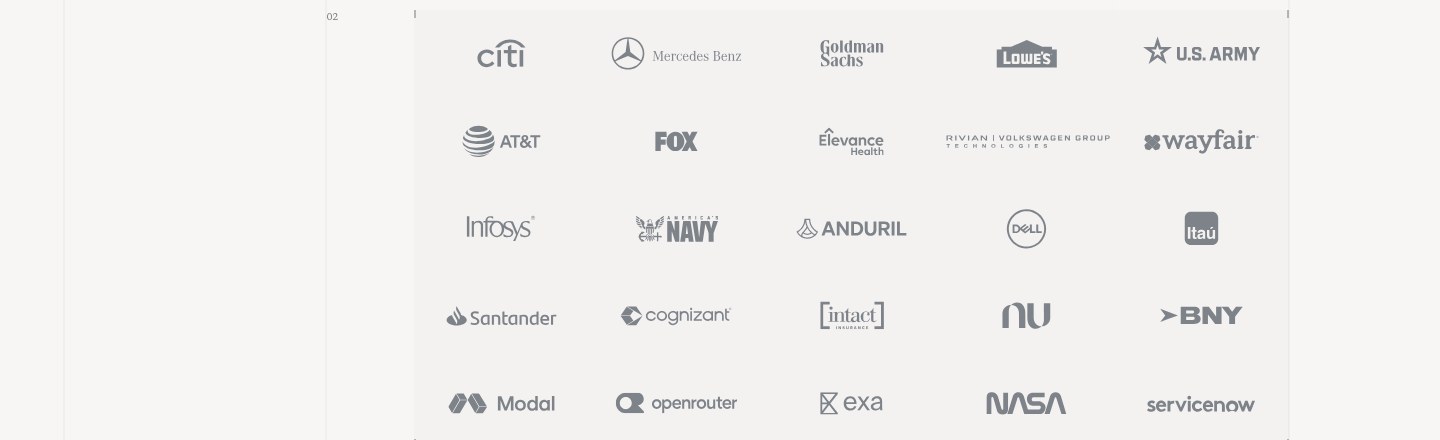 Логотипы клиентов Cognition на официальном сайте: Citi, Goldman Sachs, Mercedes-Benz, U.S. Army, NASA